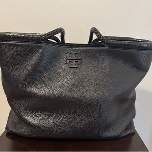 Tory Burch Black Textured Tote